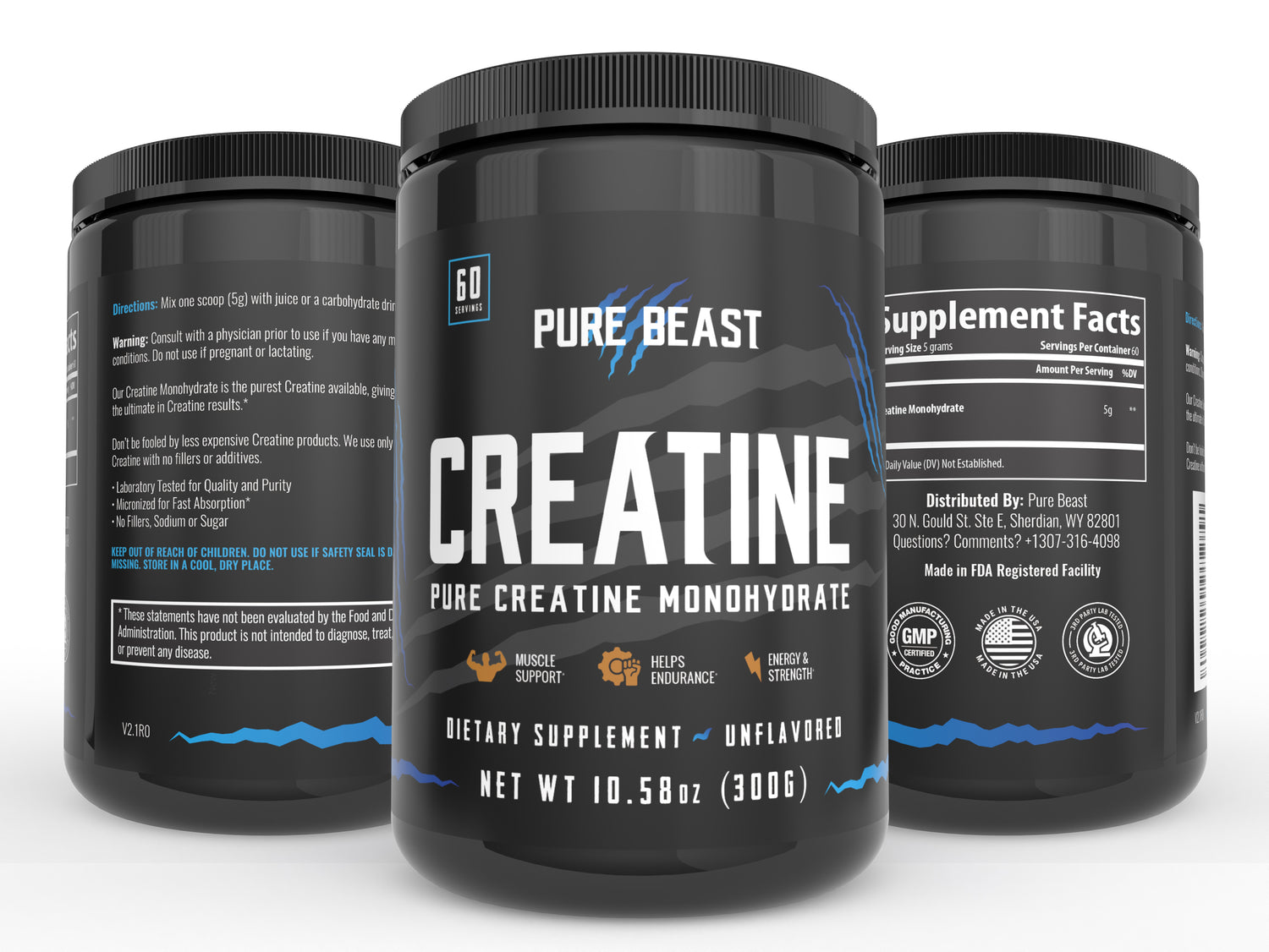 Creatine Monohydrate micronized all angles